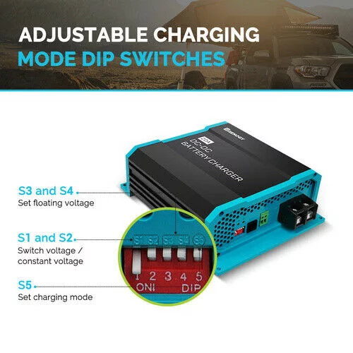 Renogy 12V 20A DC to DC On-Board Battery Charger for Flooded, Gel, AGM, and Lithium, Using Multi-Stage Charging in RVs, Commercial Vehicles, Boats, Yachts, 20A