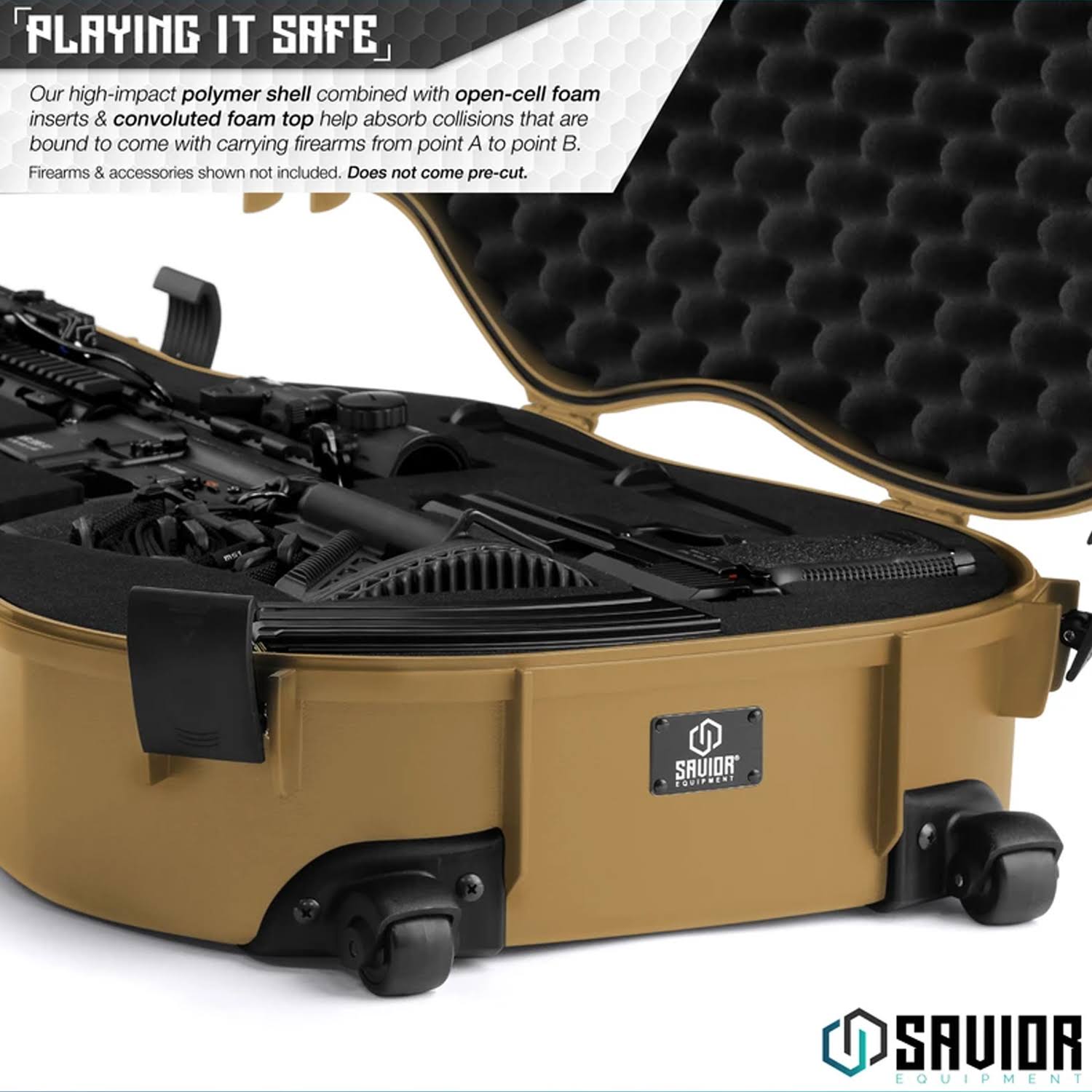Savior Equipment Tactical Lockable Single Rifle Foam Padded Guitar GU