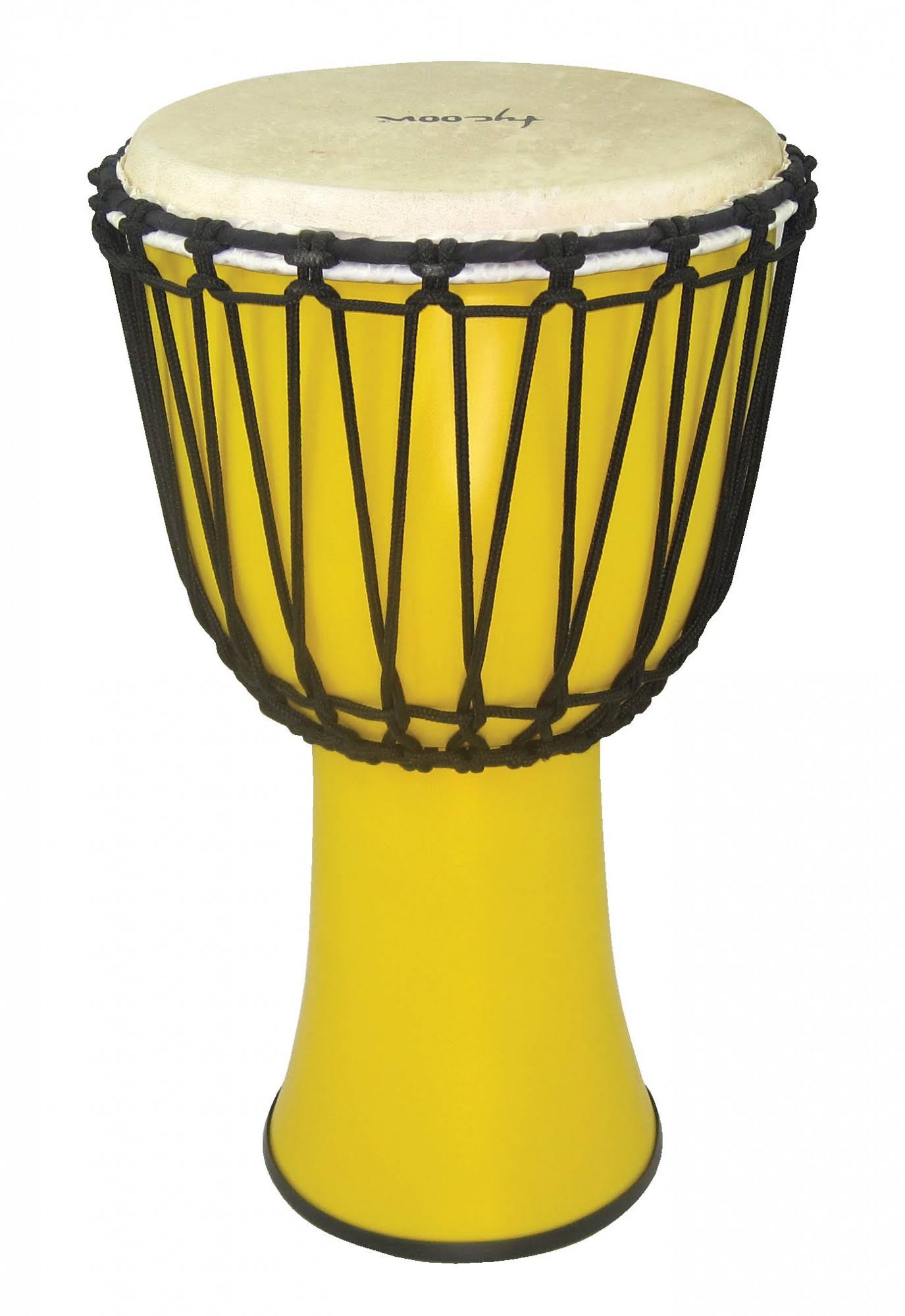 10 inch. Fiberglass Djembe Rope-Tuned Yellow