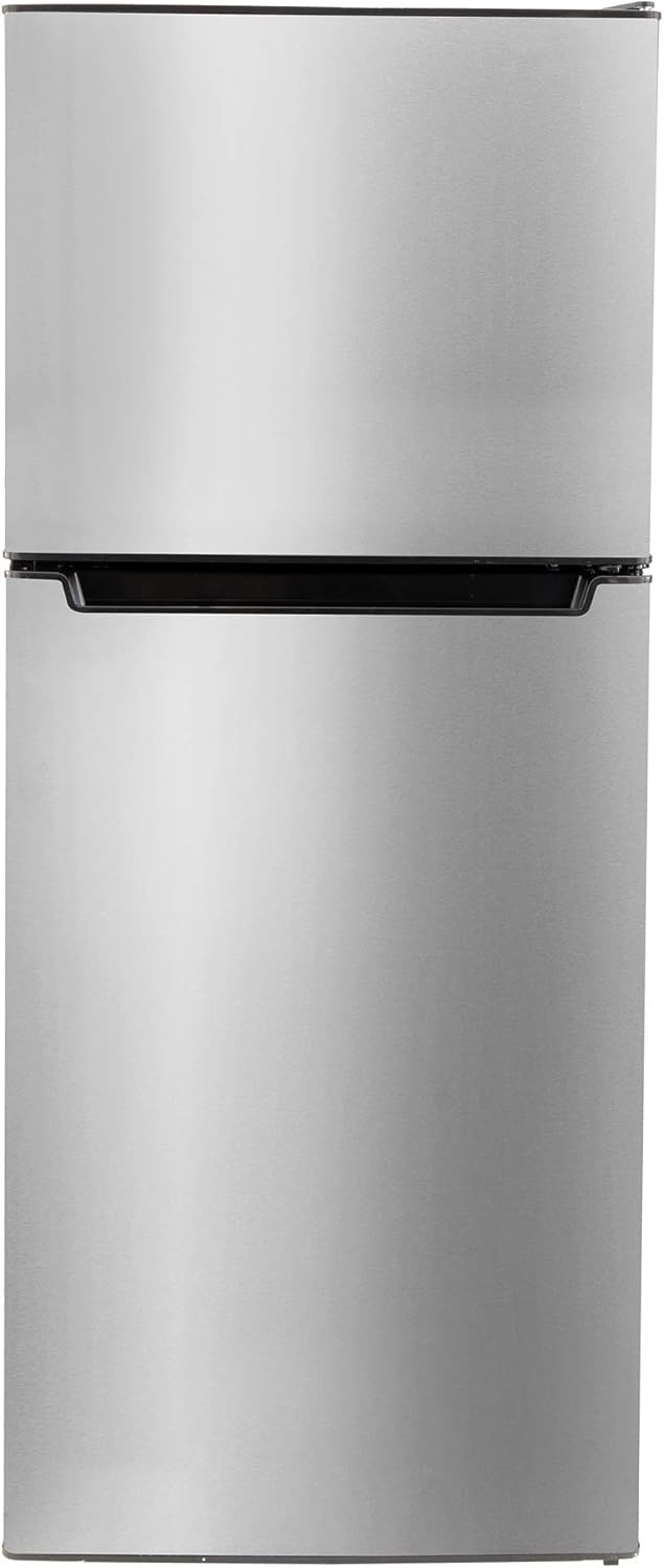 RecPro RV Refrigerator Stainless Steel | 7 Cubic Feet | 12-Volt | Camper Refrigerator | Low Wattage