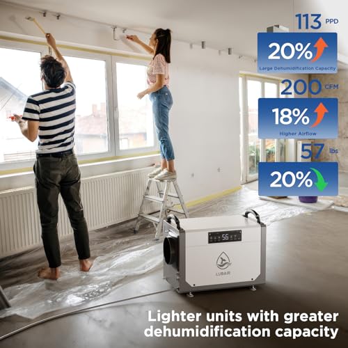113 pint Crawl Space Dehumidifier with Pump for Basement,Commercial Dehumidifiers with Drain Hose,Industrial Dehumidifier for Large Space,Whole House,24 Timer.