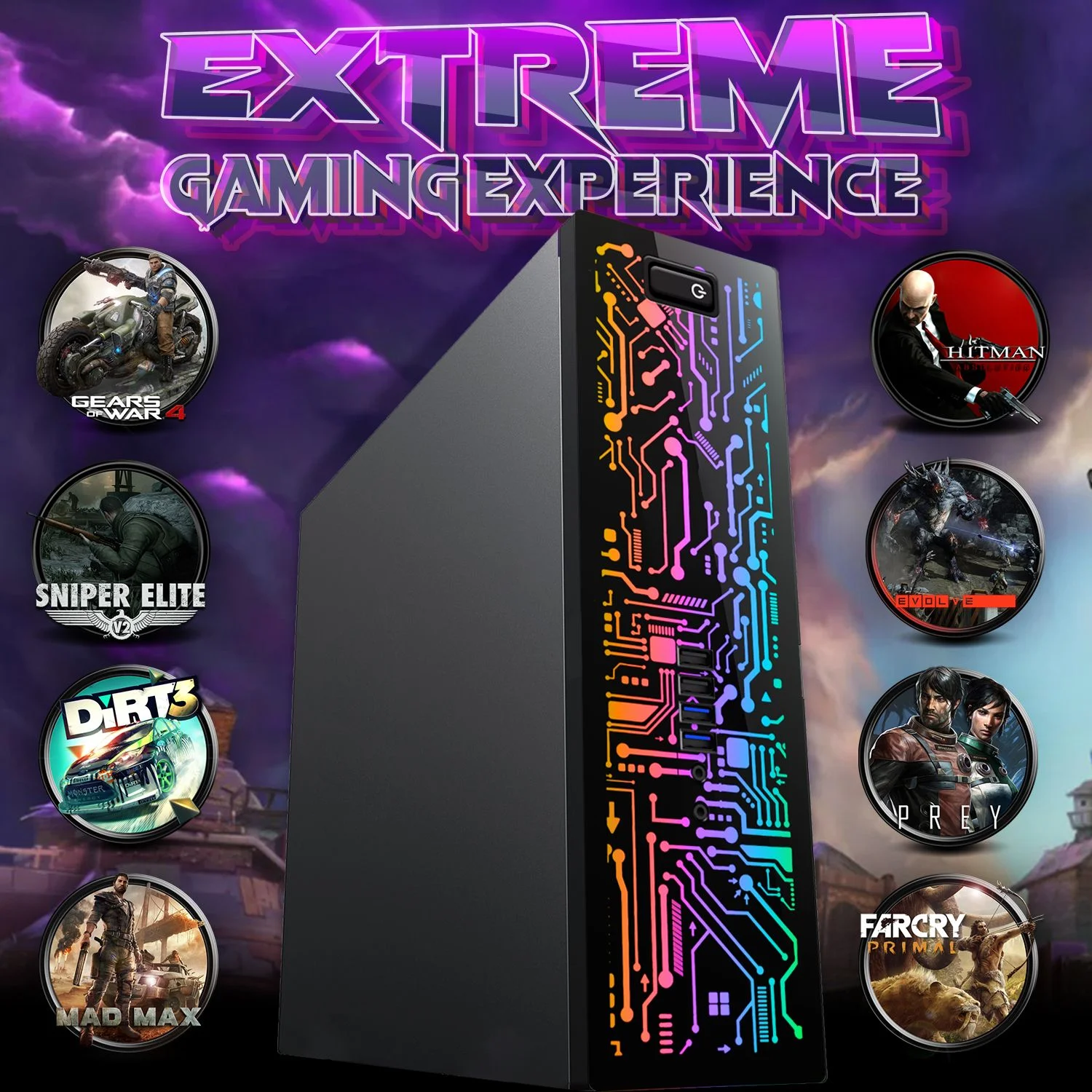 Restored Gaming Desktop PC, Intel Core i5 6th Gen, TechMagnet Zeus, AMD RX 550 Graphics, 32GB RAM, 240GB SSD + 3TB HDD, MTG New 24 Inch Dual Monitor, Gaming Kit Webcam, Win 10 Pro (Renewed)