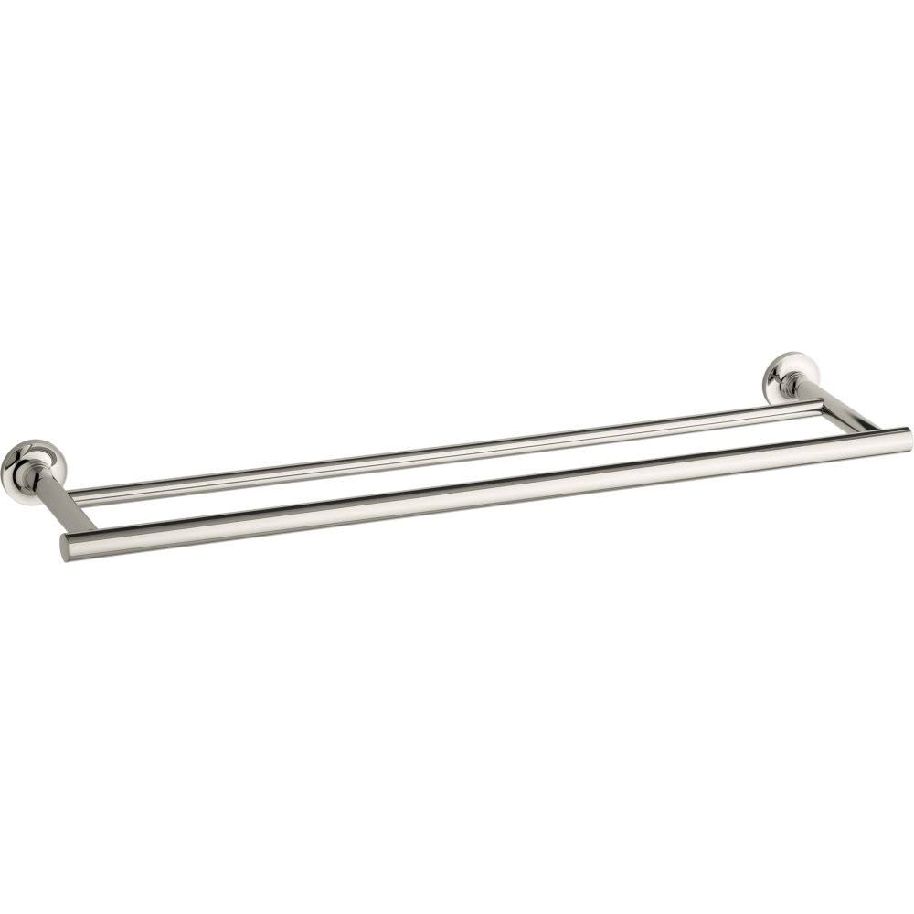 KOHLER K-14375-SN Purist 24x22 Double Towel Bar - Vibrant Polished Nickel