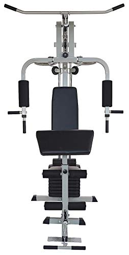 BalanceFrom Home Gym System Workout Station with 380LB of Resistance, 125LB - 145LB Weight Stack