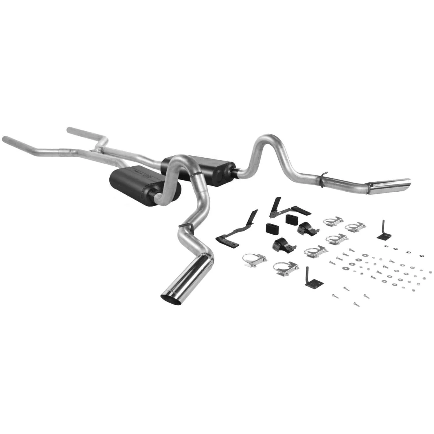 Flowmaster 17120 Header-back System - Dual Side Exit - American Thunder - Moderate/Aggressive Fits select: 1966-1972 CHEVROLET EL CAMINO, 1971-1972 GMC SPRINT