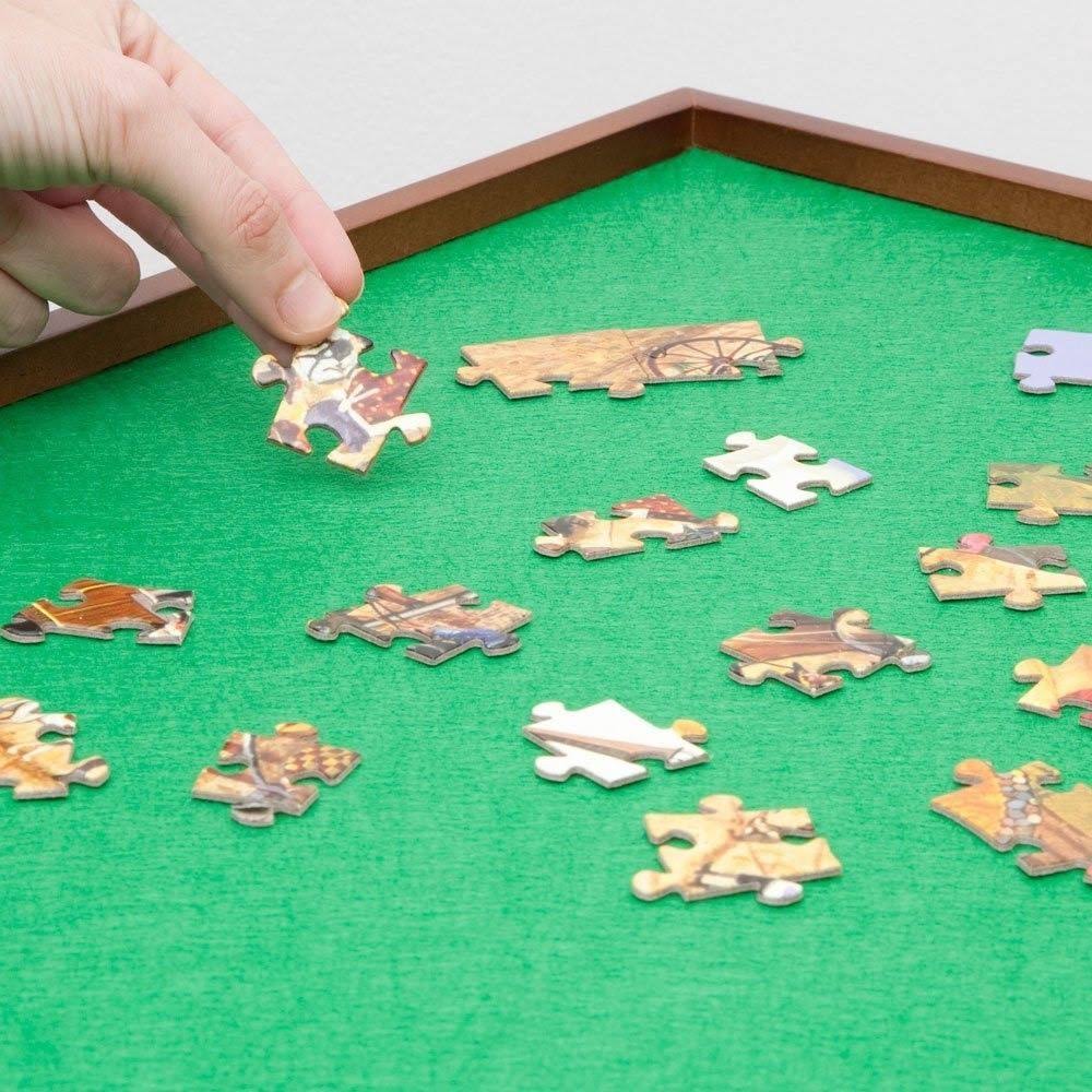 Bits and Pieces - Square Jigsaw Puzzle Spinner - Puzzle Accessories- Lazy Susan Puzzle Table Surface Fits 1500 PC Puzzles