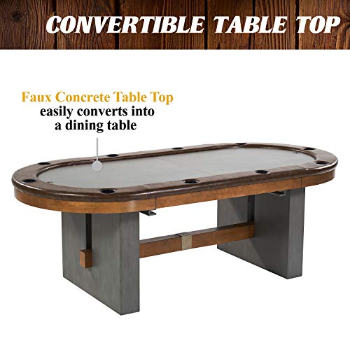 Barrington Poker Multiple Styles Folding Poker Table & Poker Table Top/Dining Table Collection, Durable Padded Rail Tables with Felt Playing Surface, Perfect for Texas Holdem Games