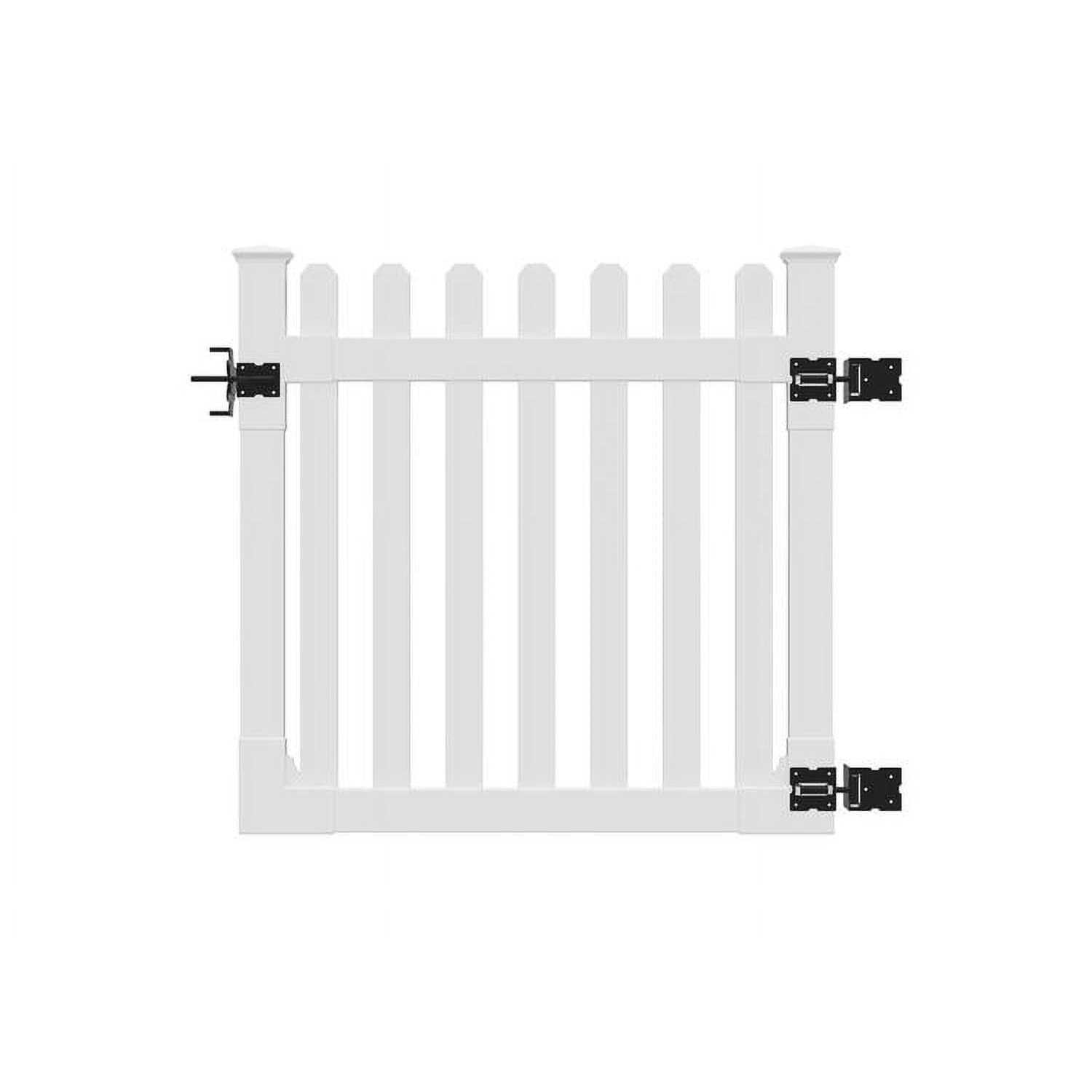 WamBam Fence 4 ft. x 4 ft. Premium Vinyl Classic Picket Fence Gate with Powder Coated Stainless Steel Hardware - Shop Hardware Tools Online Store