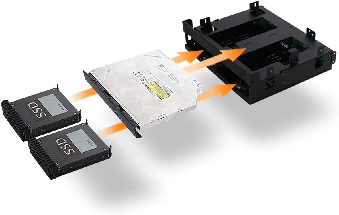 ICY DOCK 6 x 2.5” SATA HDD / SSD Hot Swap Cage for External 5.25” Bay | ExpressCage MB326SP-B
