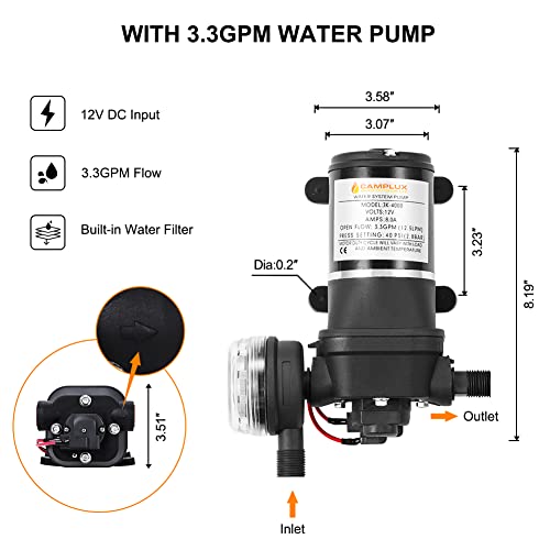 CAMPLUX BW-W Series Propane Tankless Water heater