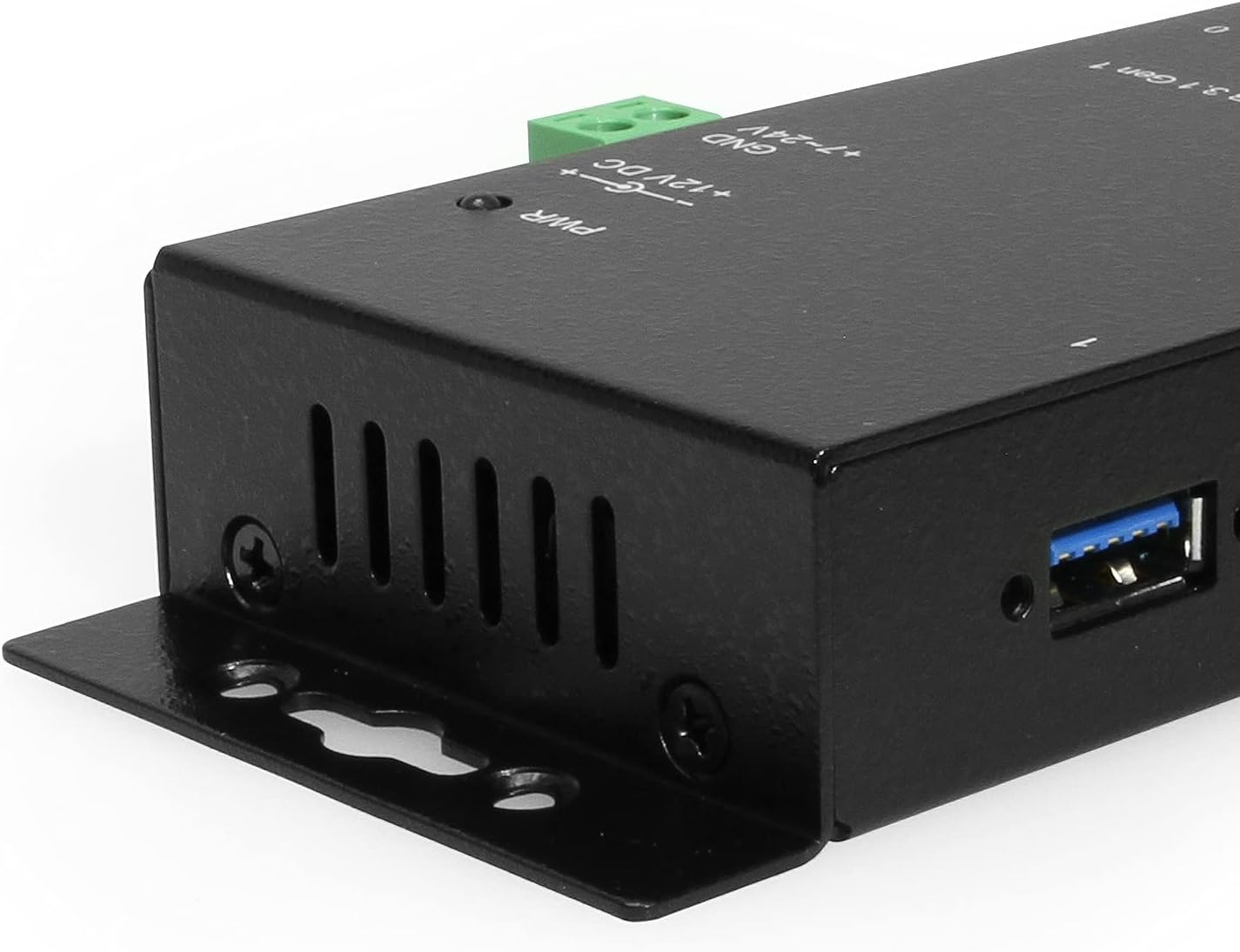 Coolgear USB 3.2 Gen 1 4-Port Industrial Hub Metal Case with Screw Lock Cable Option Pack of 2