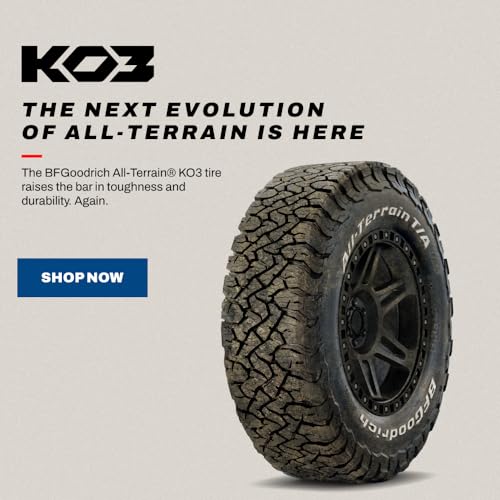 BFGoodrich All-Terrain T/A KO3 Car Tire for Light Trucks, SUVs, and Crossovers, LT275/70R17/E 124/121S