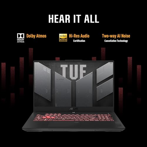 ASUS-TUF F15-Gaming Laptop-4050-12Core i5-13500H - RGB Backlit Keyboard - 15.6 FHD Display 100% sRGB - G-SYNC - Windows 11 - Thunderbolt 4 - HDMI Cable - 2024 (64GB DDR5 RAM |2TB PCIe SSD)
