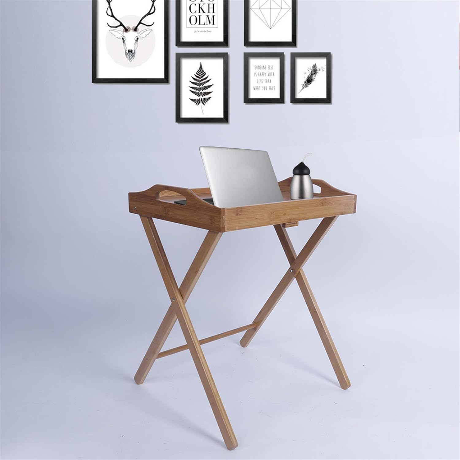 ONENOE Wood TV Dinner Folding Tray for Eating, Set of 1 Pack of 2