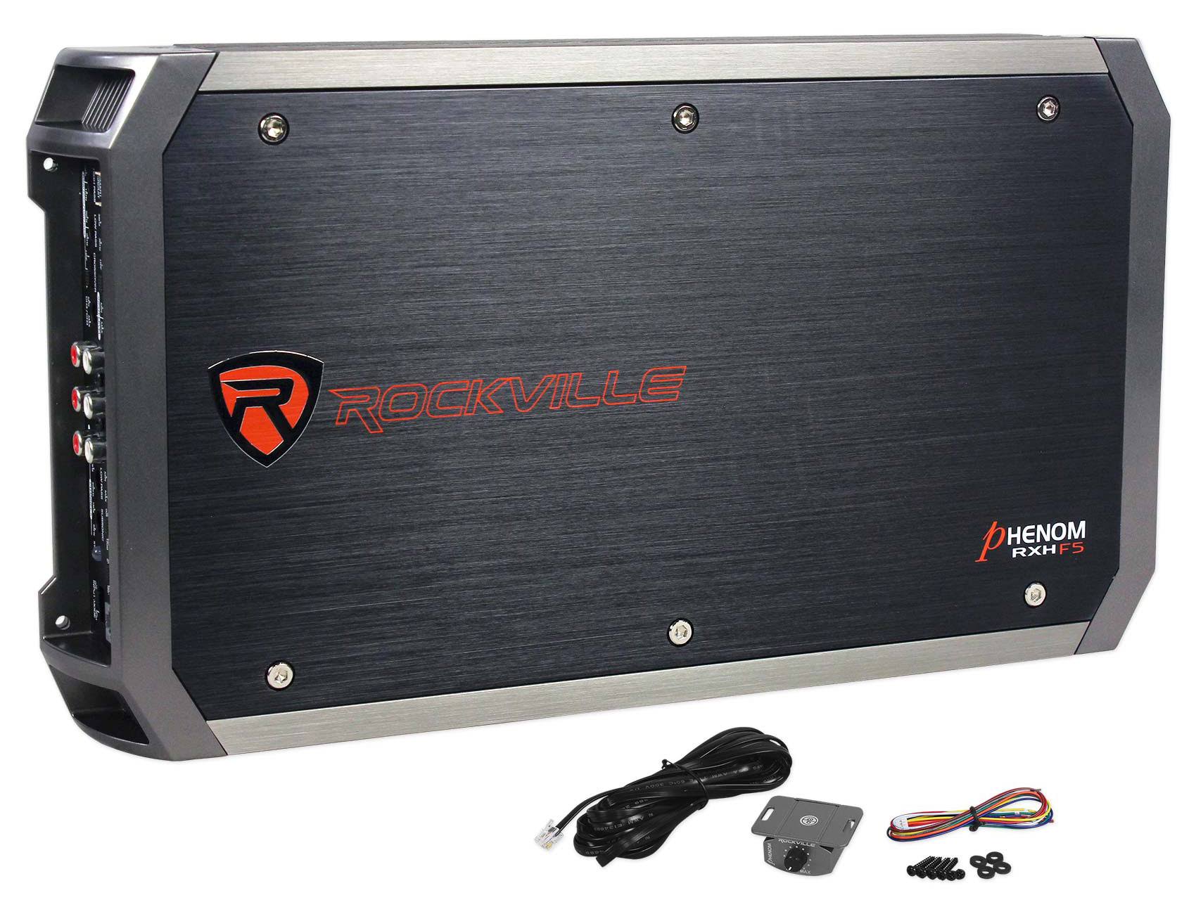 Rockville RXH-F5 3200 Watt/800w CEA RMS 5 Channel Car Stereo Amplifier+Amp Kit