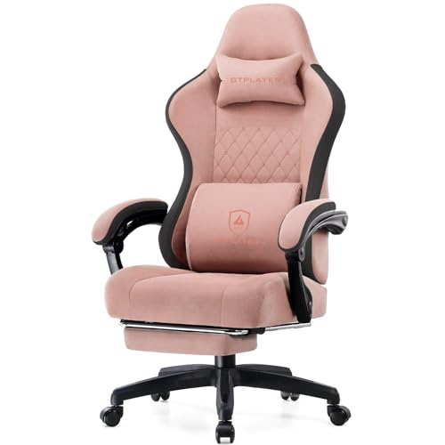 GTPLAYER Gaming Chair, Computer Office Chair with Pocket Spring Cushion, Linkage Armrests and Footrest, High Back Ergonomic Computer Chair with Lumbar Support Task Chair with Footrest