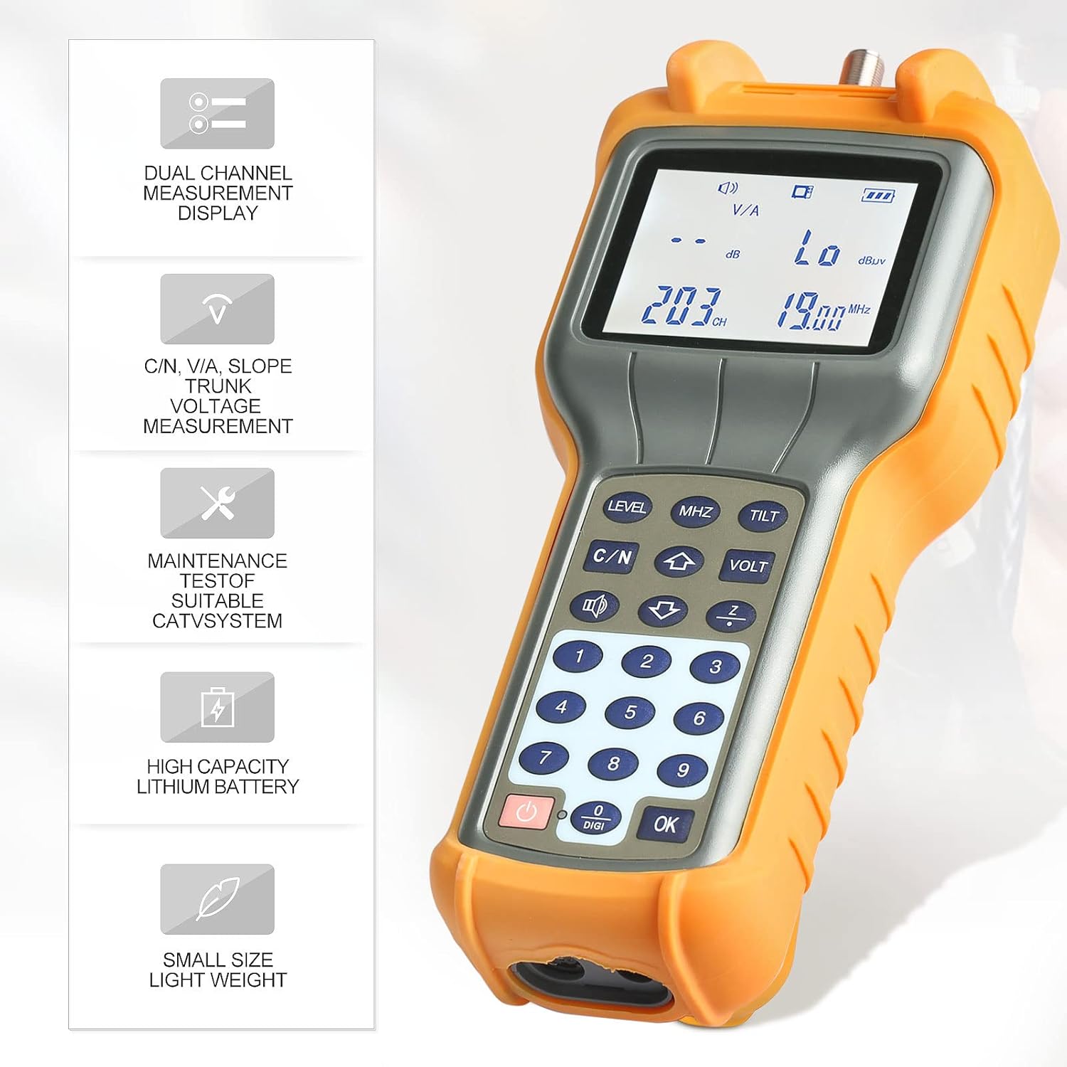 AUGOCOM RY S110 CATV Cable TV Handle Signal Level Meter DB Best Tester 47-870MHz