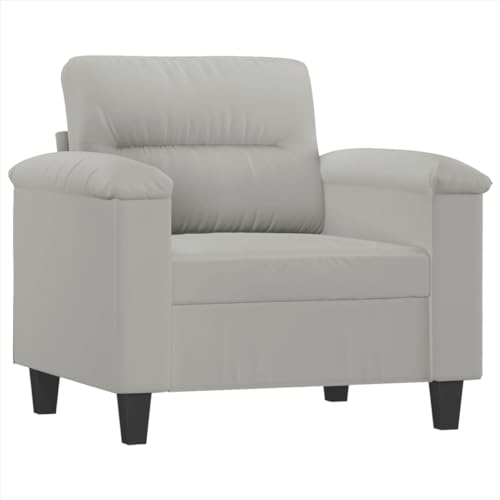 Sofa Chair Light Gray 23.6" Microfiber Fabric,Versatile Sofa Chair: Comfort, Style, and Durability for Your Home Sofas & Couches for Living Room