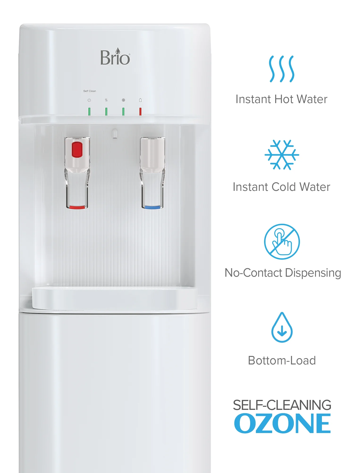 Brio Bottom Load Water Cooler Dispenser for 5 Gallon Bottles – Paddle Dispensing, CLBL320WSCP