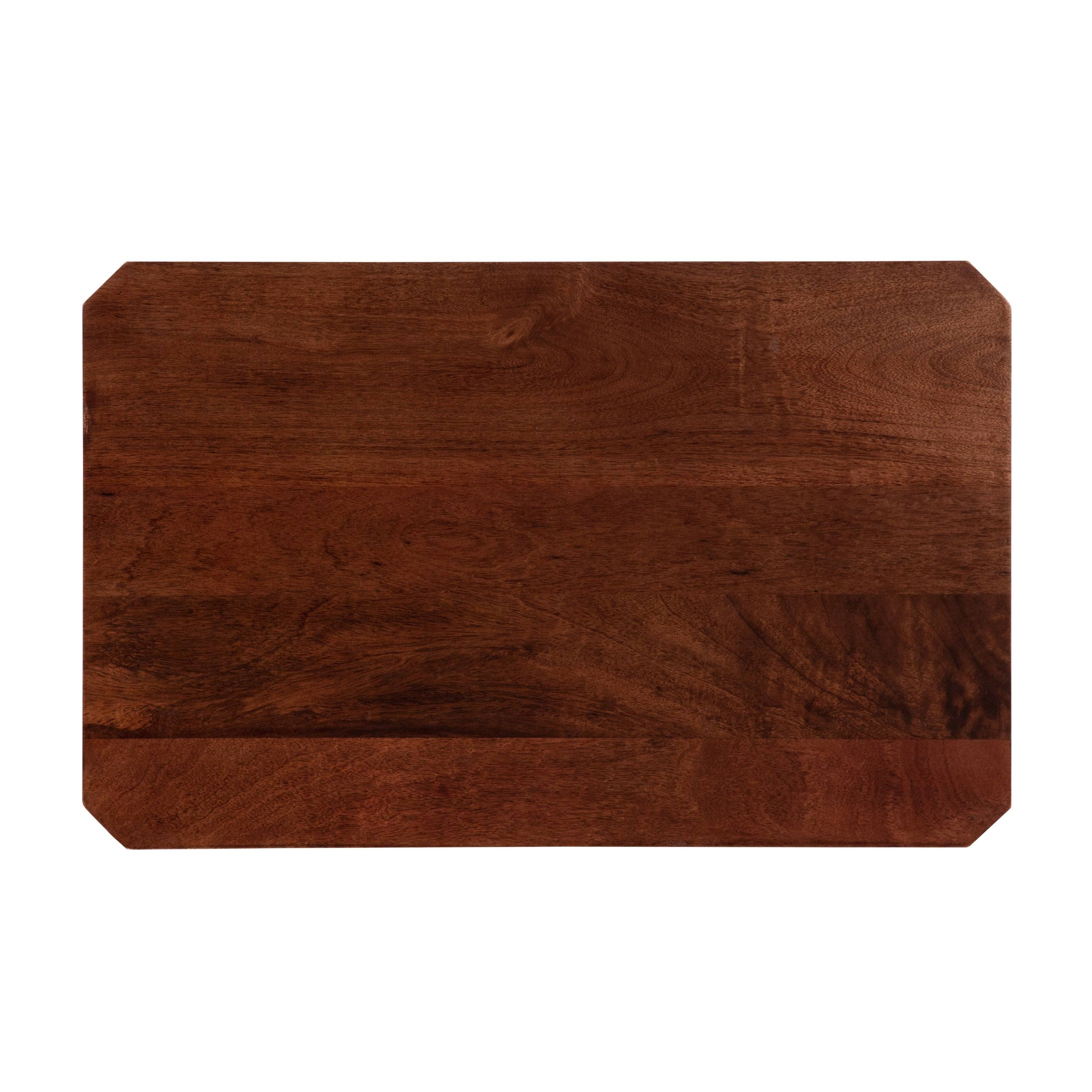 Kate and Laurel Talcott Wood Side Table - 22x14x26 - Walnut Brown