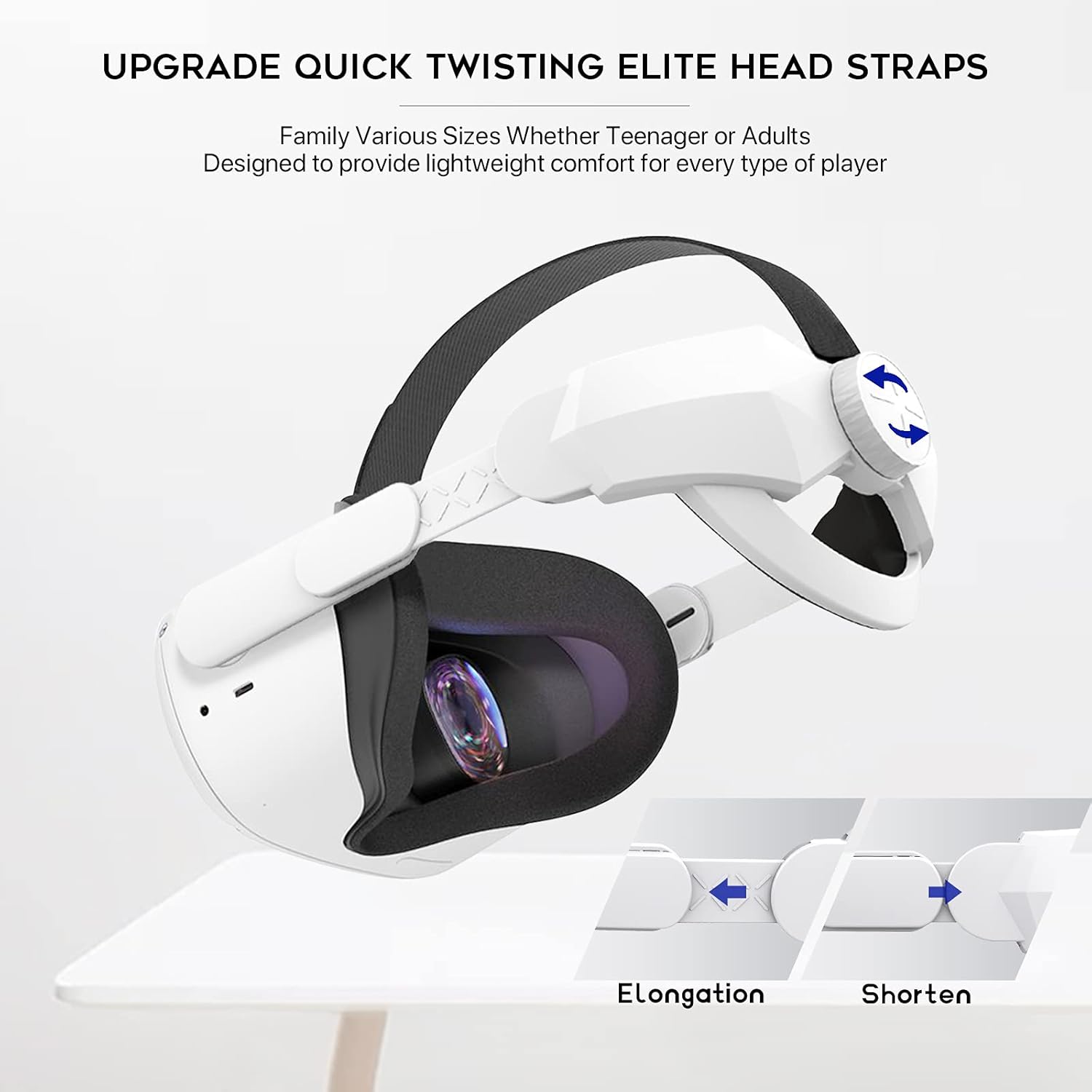 DESTEK All in One Oculus/Meta Quest 2 Accessories Bundle, Carrying Case Set Oculus Fit Pack for Quest 2 Included Head Strap, Controller Grips, Silicone Face Cover and Multiple Travel Games Kit (7PCS)