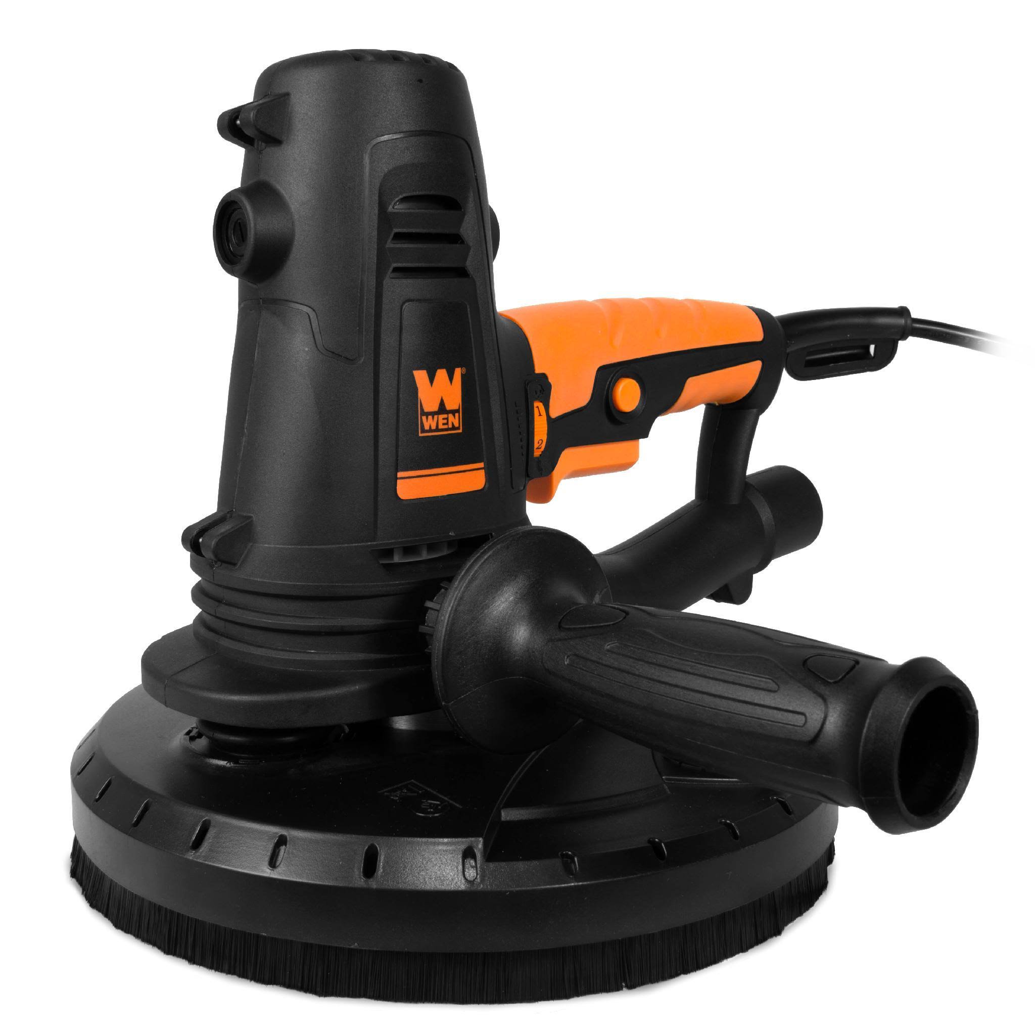 Wen 6362 10-Amp Variable Speed Handheld Drywall Sander with Sandpaper, Dust Hose