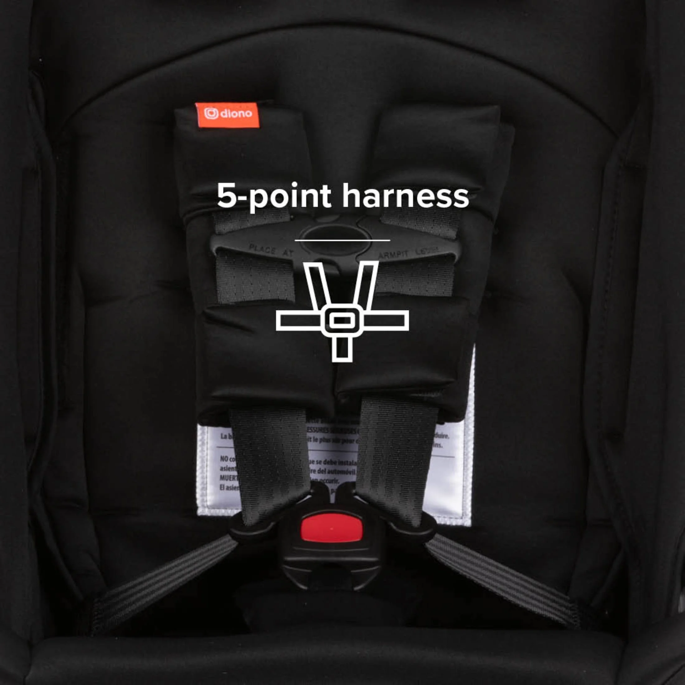 Diono Radian 3R All-in-One Convertible Car Seat, Slim Fit 3 Across, Black