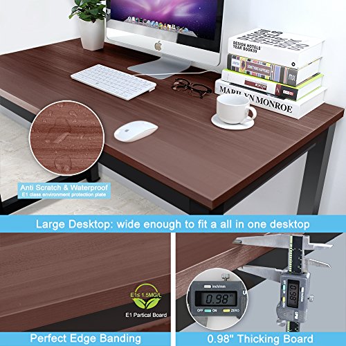 Tribesigns Modern Computer Desk, 63 x 31.5 inch Large Executive Office Desk Computer Table Study Writing Desk Workstation for Home Office, Spliced Desktop, White