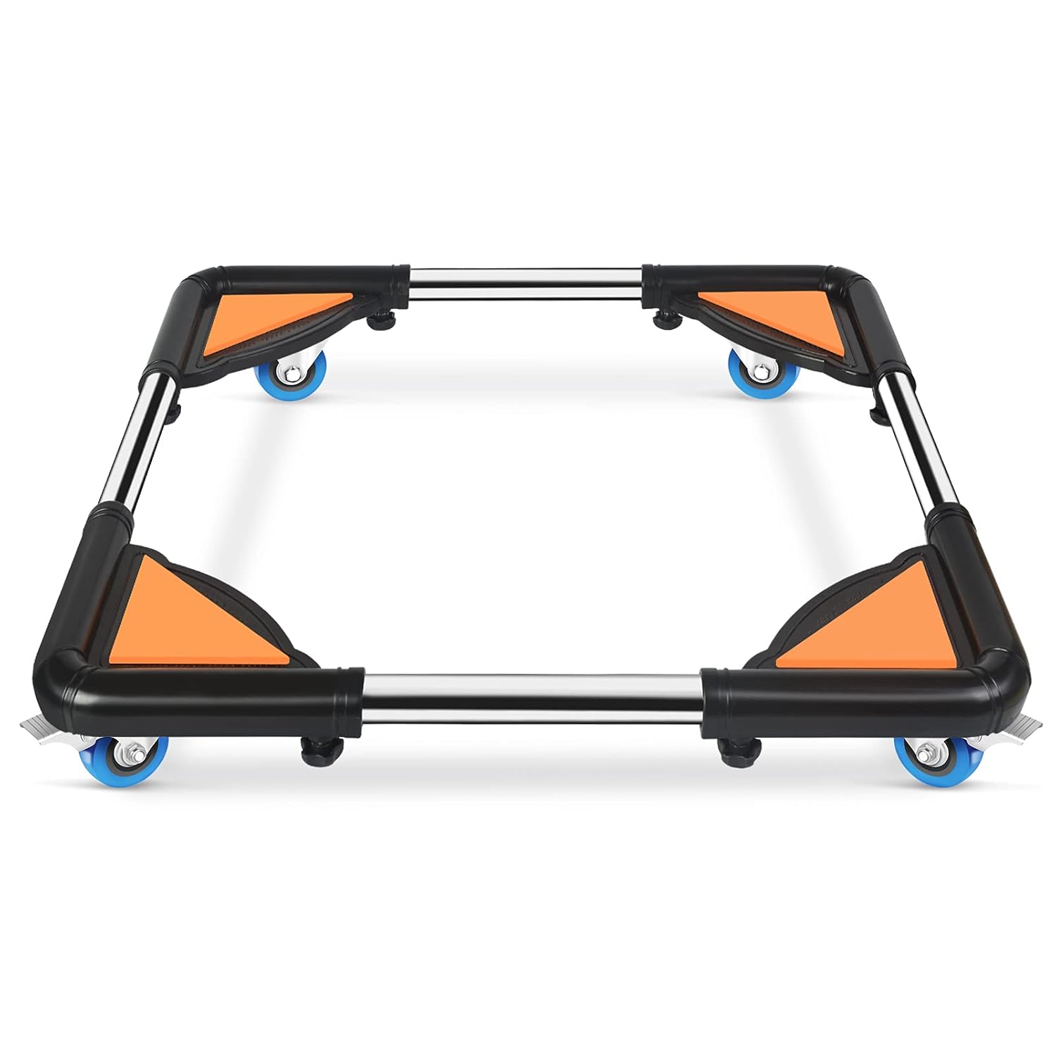 SPACECARE Mobile Roller with 4 Locking Wheels - Adjustable Furniture Dolly Washing Machine Stand Refrigerator Base Moving Cart- Mini Fridge Stand Accessories Appliance Roller Laundry Pedestal -White