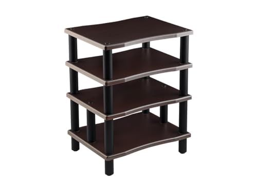 Monolith Heavy Duty 4 Tier Audio Stand XL - 1" Shelf Thickness, Open Air Design, Sturdy Construction, Maple
