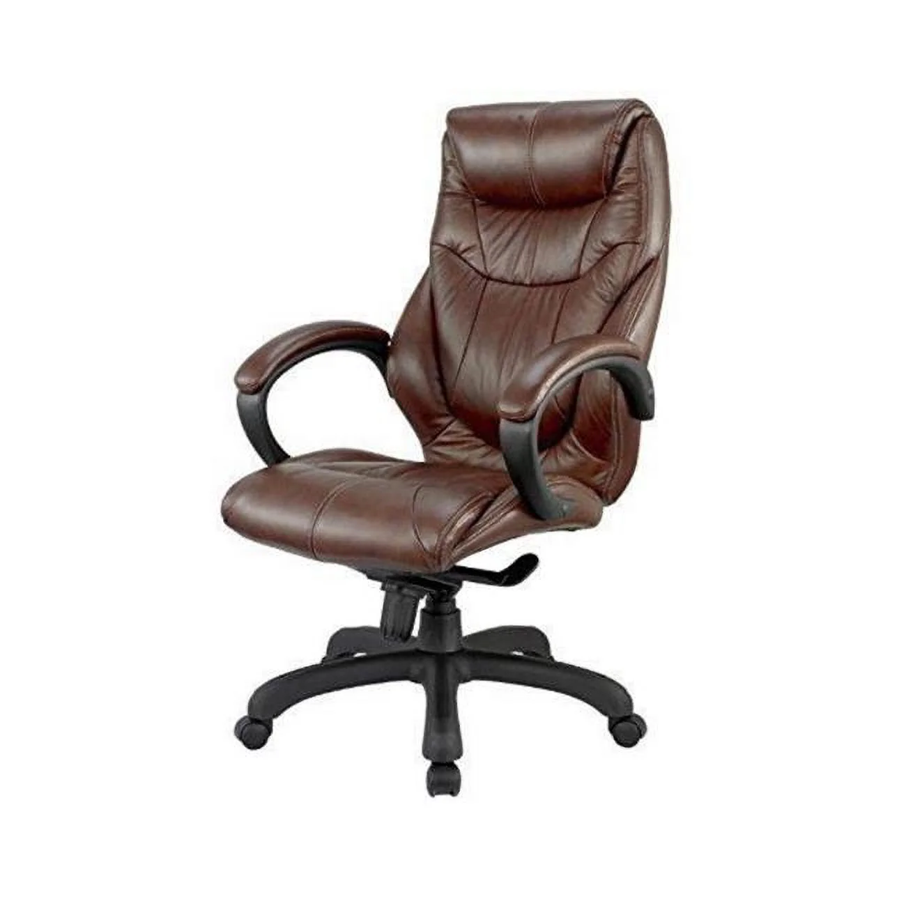 Real Leather High Back Executive Chair, Chocolate Brown