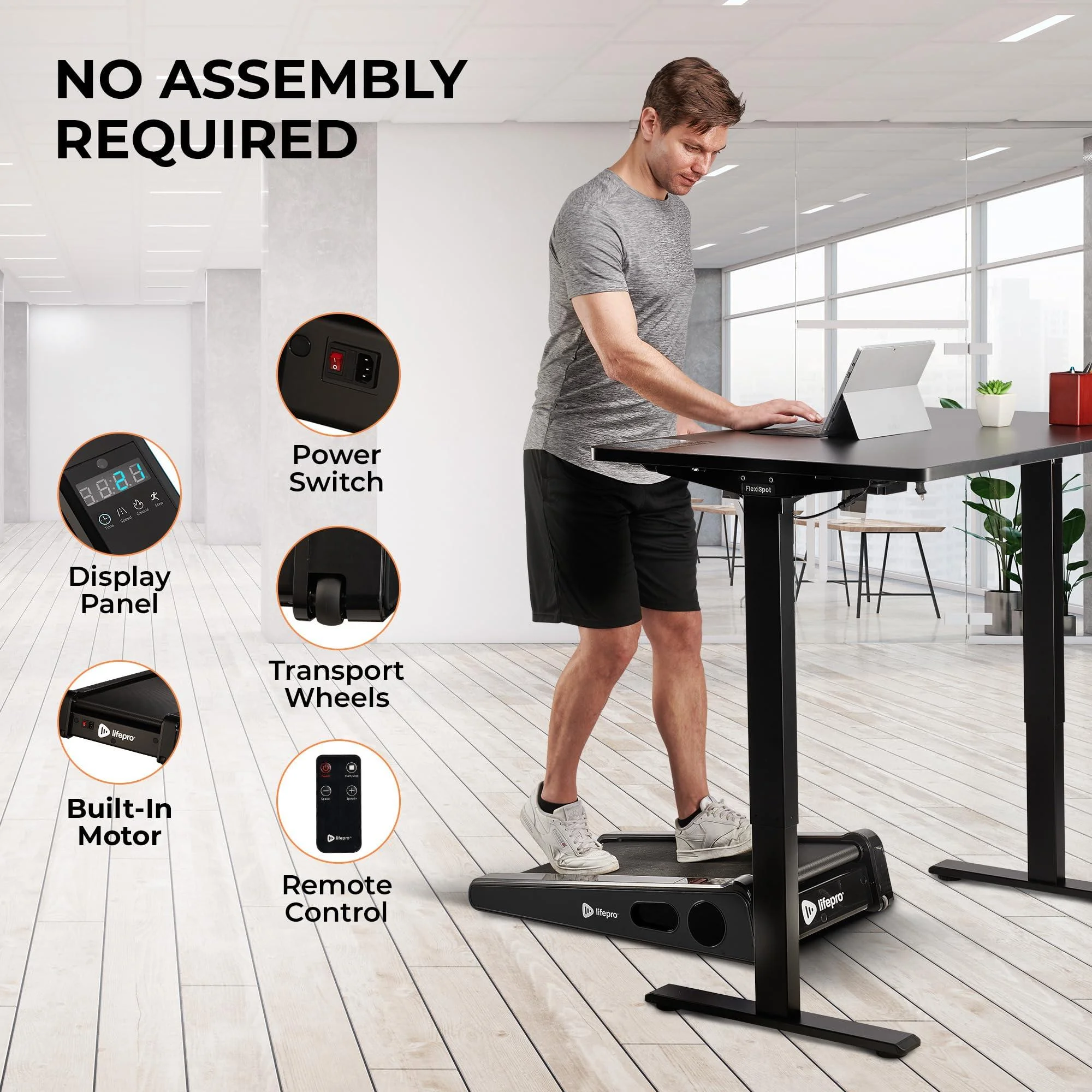 Lifepro Trademil Portable Walking Pad Under Desk Mini Treadmill