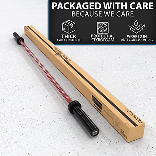 Synergee 15lb Technique Barbell Aluminum Bar for Form & Technique Training for Power & Olympic Lifting.