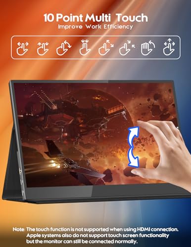 ZSCMALLS 15.6'' 4K OLED Portable Monitor for Laptop, 3840P×2160P