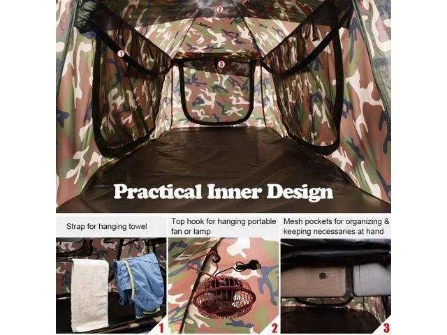 Folding Single Camping Tent Cot Portable Outdoor Hiking Bed Rain Fly