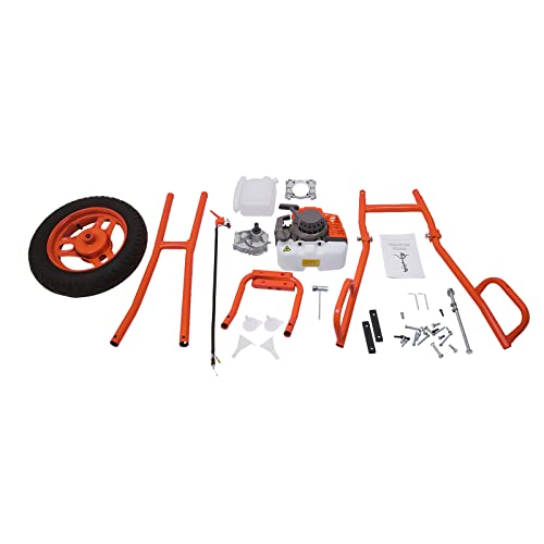 63CC Post Hole Digger 2-Stroke Gas Powered Earth Auger 3HP Gasoline Hand Push Hole Digger Auger Digging Drill Power for Fence Ground Drill Garden Tree Planting