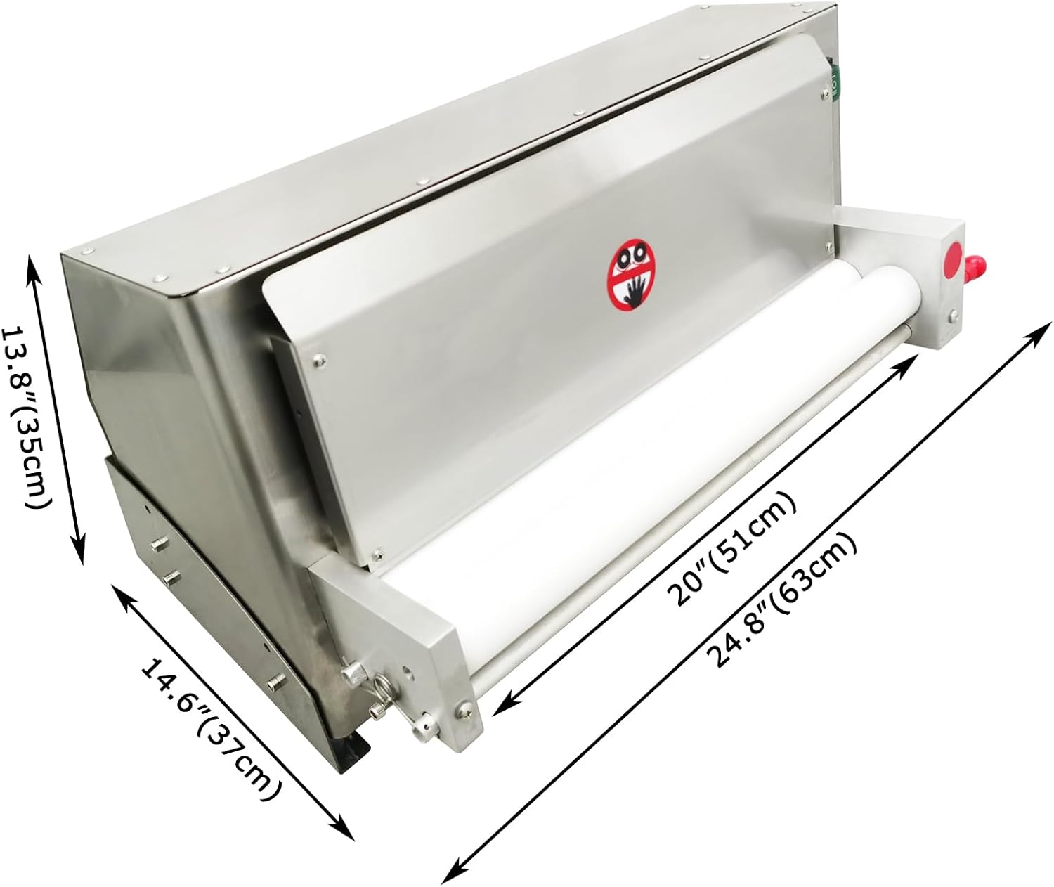 Electric Pizza Dough Roller Sheeter 20in Pastry Press Making Machine 4"-19" Diameter Automatic Pizza Dough Rolling Press Machine 450W Stainless Steel Pasta Bread Noodle Maker 110V