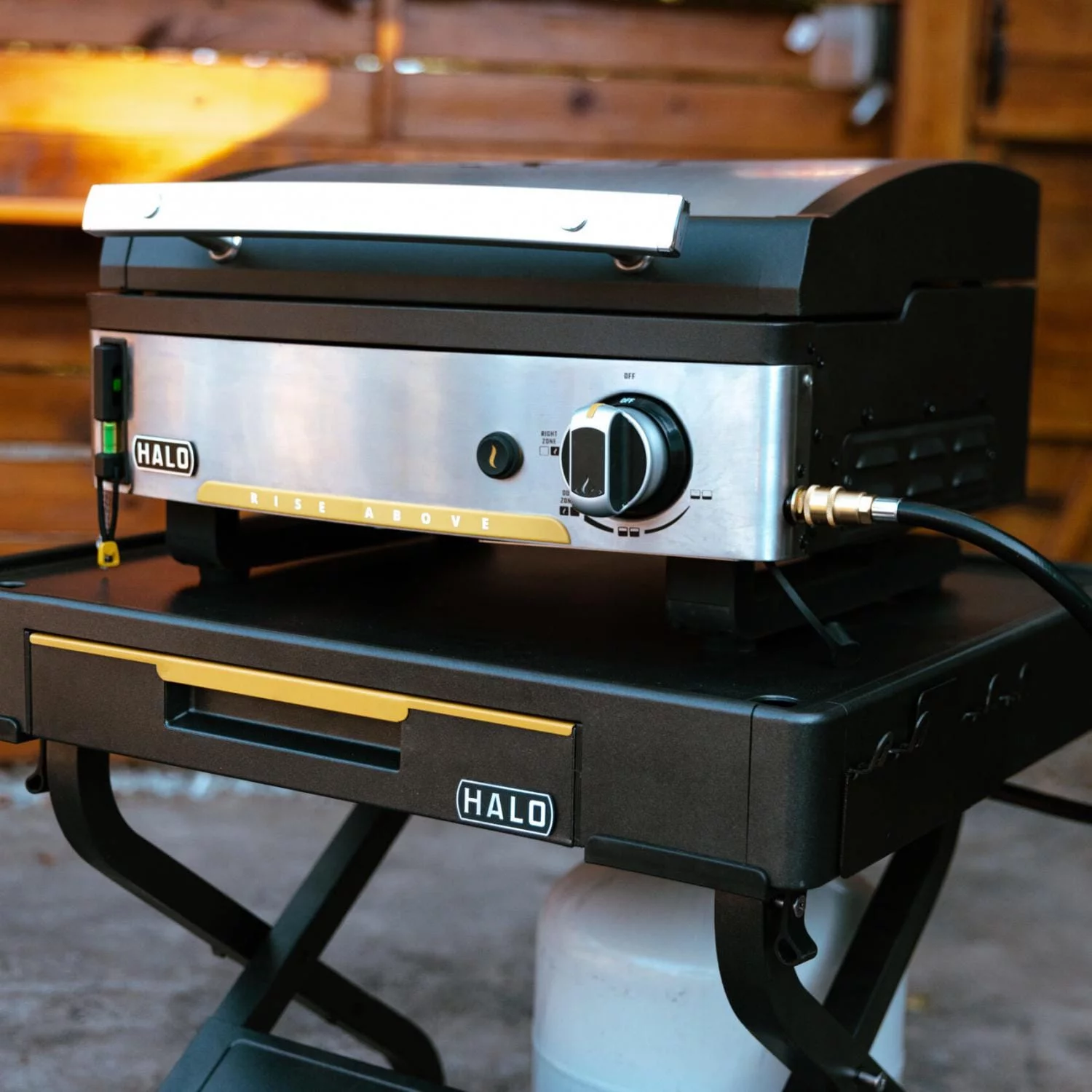 Halo Elite 1B Dual Zone Single Burner Outdoor Countertop Propane Powered Griddle