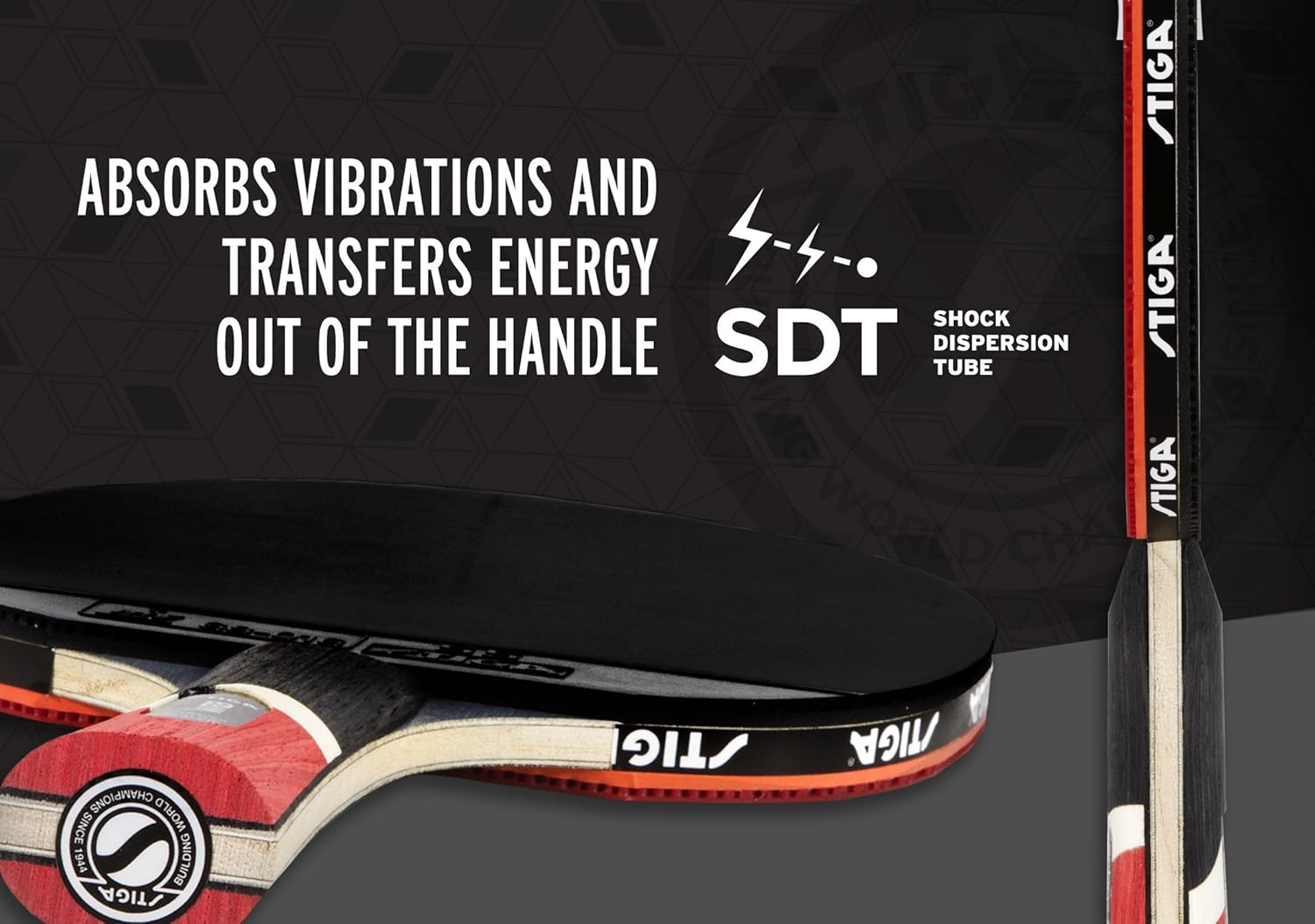 STIGA Pro Carbon Performance-Level Table Tennis Racket with Carbon Technology for Tournament Play