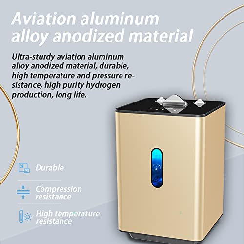Portable Hydrogen Generator, Dual-Output H2 Inhalation Machine, 99.99% High Purit Low Noise, PEM Water Electrolysis Ionizer, for Home Travel Gym Airport