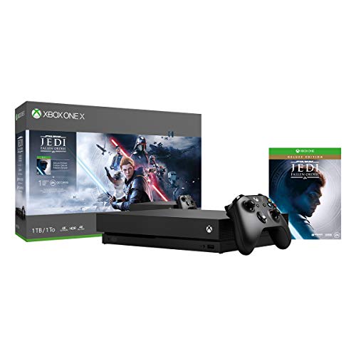 Xbox One S 1TB Star Wars Jedi Console Bundle - Digital download of Star Wars Jedi game - White Controller & Xbox One S Console - 8GB RAM 1TB HDD - Custom AMD Octa-core CPU - 4K Blu-ray & Strea