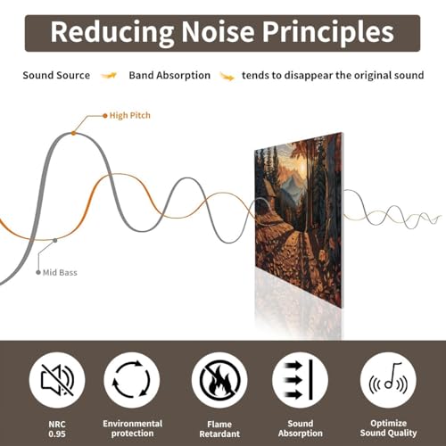 3 Panels Freestanding Acoustic Room Divider Greens Vibrant Daybreak Panorama Art Print Soundproof Privacy Screen Folding Sound Absorbing Partition Wall Divider for Office