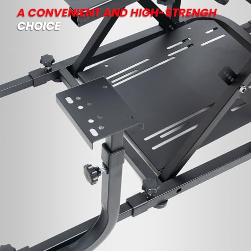 Racing Simulator Cockpit with Monitor Mount and Strong Fiberglass and PVC Leather Bucket Seat, Racing Wheel Stand Compatible with Fanatec, Thrustmaster, Logitech, Moza Racing Games on PS5, PS4, Xbox and PC