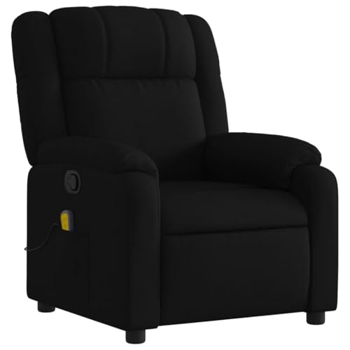 Massage Recliner Chair Black Fabric,Massage Recliner Chair with 6Point Vibration Massage for Ultimate Comfort and Relaxation Living Room Armchairs, Recliners & Sleeper Chairs