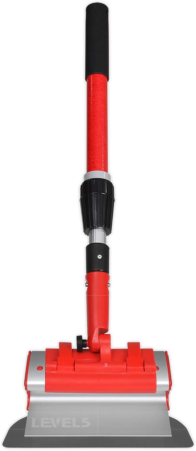 LEVEL5 Skimming Blade Combo, 10 Blade + 40 - 67 Extension Handle | Smoothing/Knockdown Drywall Knife | Extruded Aluminum & European Stainless Steel Construction | High-Impact End Caps | 5-422