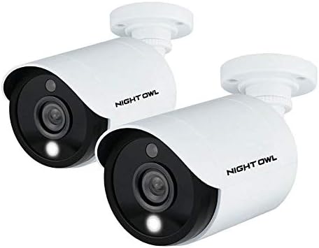 Night Owl Wired 1080p HD Weatherproof Indoor/Outdoor Add-on Cameras with Built-in Motion-Activated Spotlights, 100 ft. of Night Vision, 100° Wide Viewing Angle and L2 Color Boost Technology (2-Pack)
