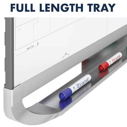 Quartet Prestige 2 Sliding Three Month Calendar Board, 3 x 2 Feet, Total Erase Surface (CMP32P2),Graphite, White