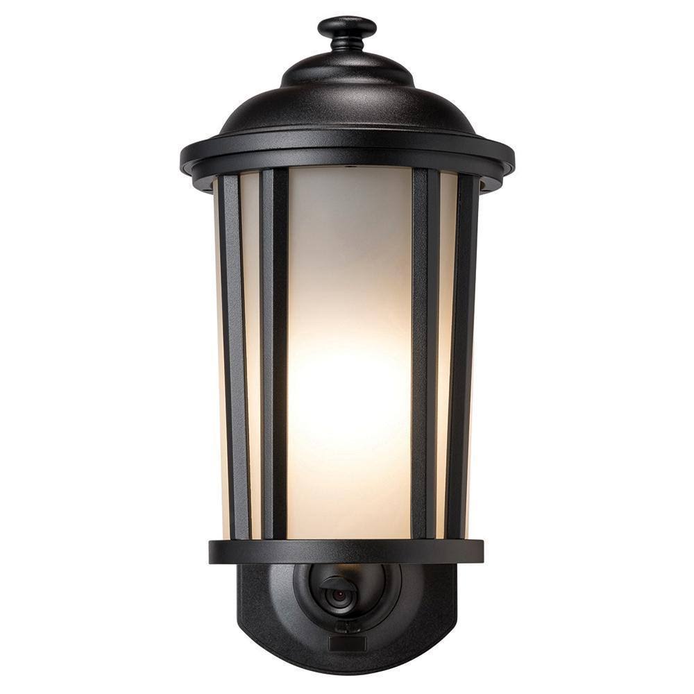 Maximus Camera Porch Light, HD Camera with Siren Alarm, Smart Motion Detection - Bronze