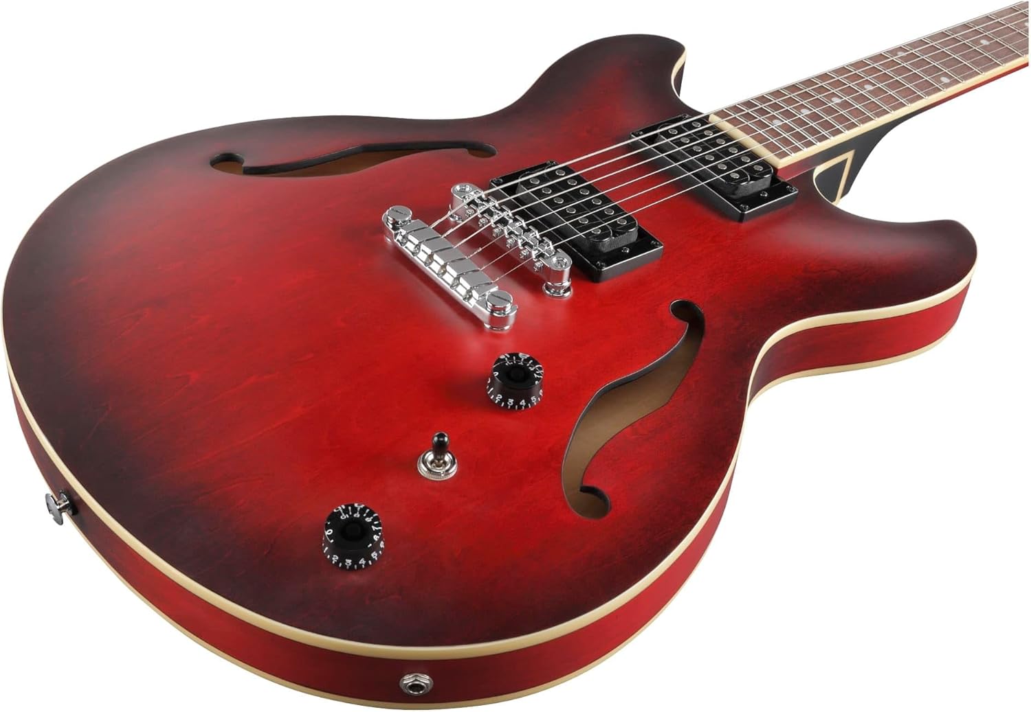 Ibanez AS53 Artcore Semi-Hollow Sunburst Red Flat