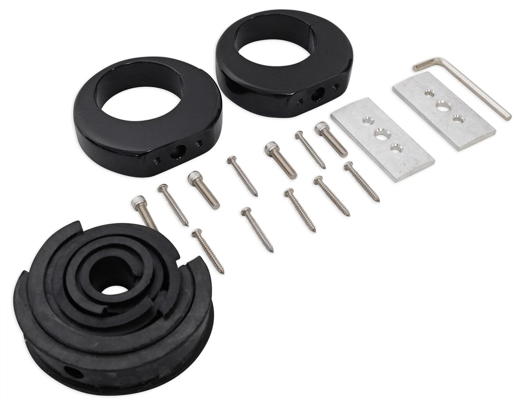 (2) Rockville 5.25" 360° Swivel Black Aluminum Surface Mount Boat Speakers